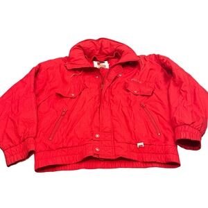 Forte Ski Jacket Mens L Red Vintage 90s Puffer Bomber Insulated Coat Snow